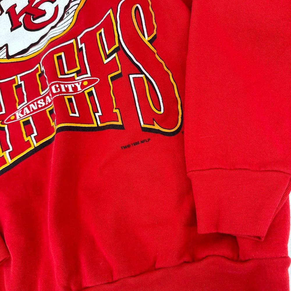 Vintage 1995 Kansas City Chiefs Crewneck Sweatshirt Oneita Power Sweats Size L - Picture 4 of 9